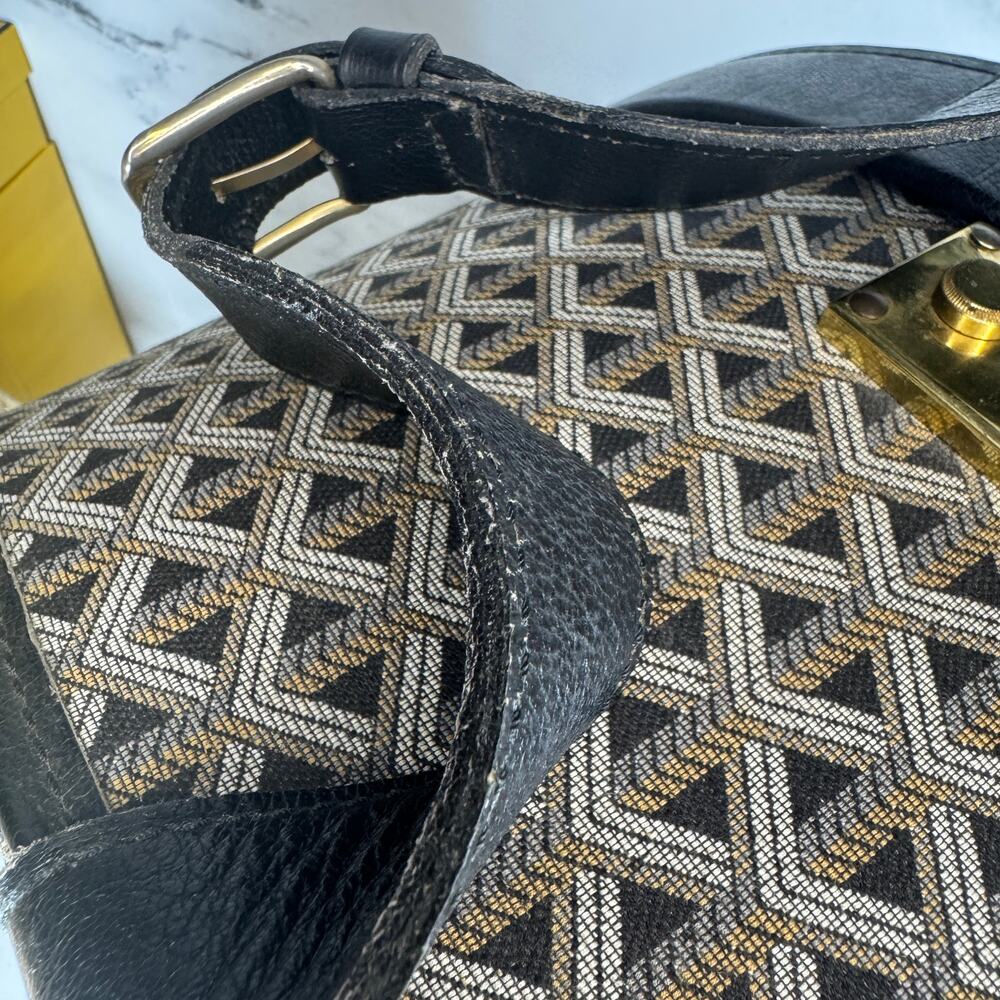 Goyard Goyardine Hat Box Trunk Bag Travel Boite Chapeau Vintage Round Suitcase - Picture 15 of 16